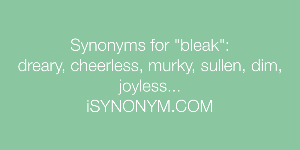 Synonyms bleak