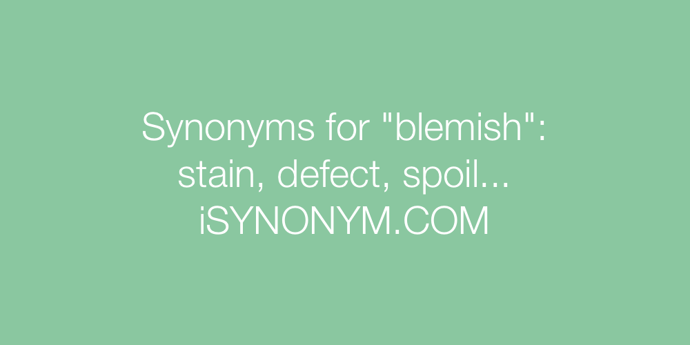 Synonyms blemish