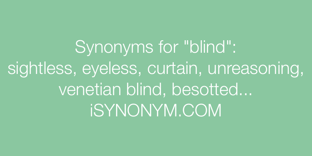 Synonyms blind