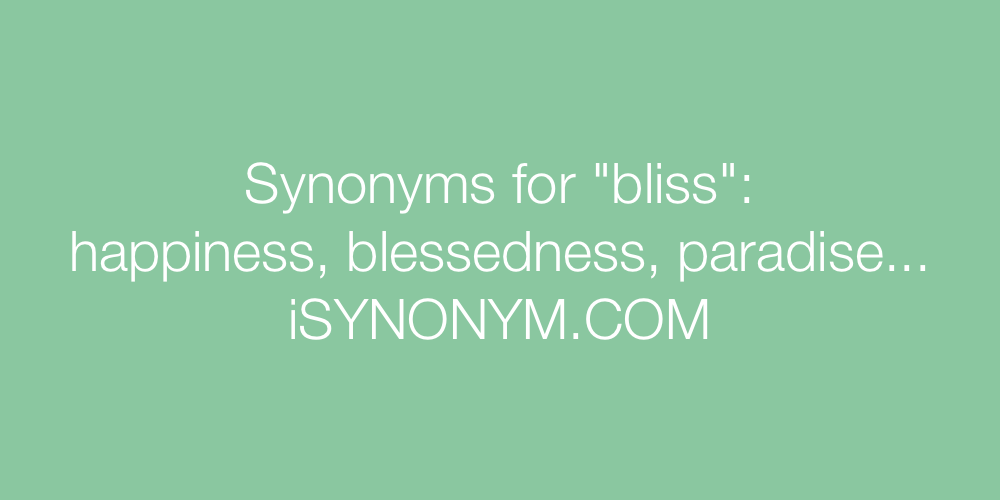 Synonyms bliss
