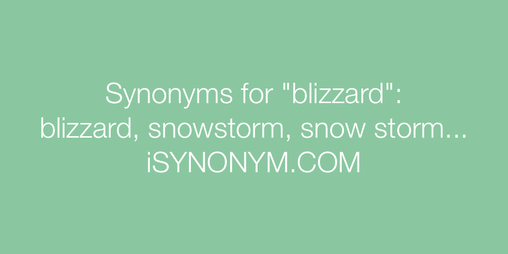 Synonyms blizzard
