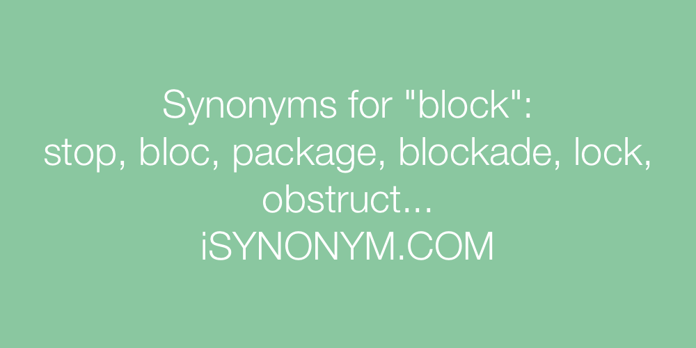 Synonyms block