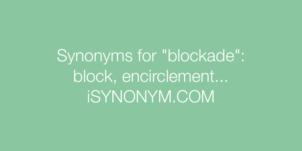 Synonyms blockade