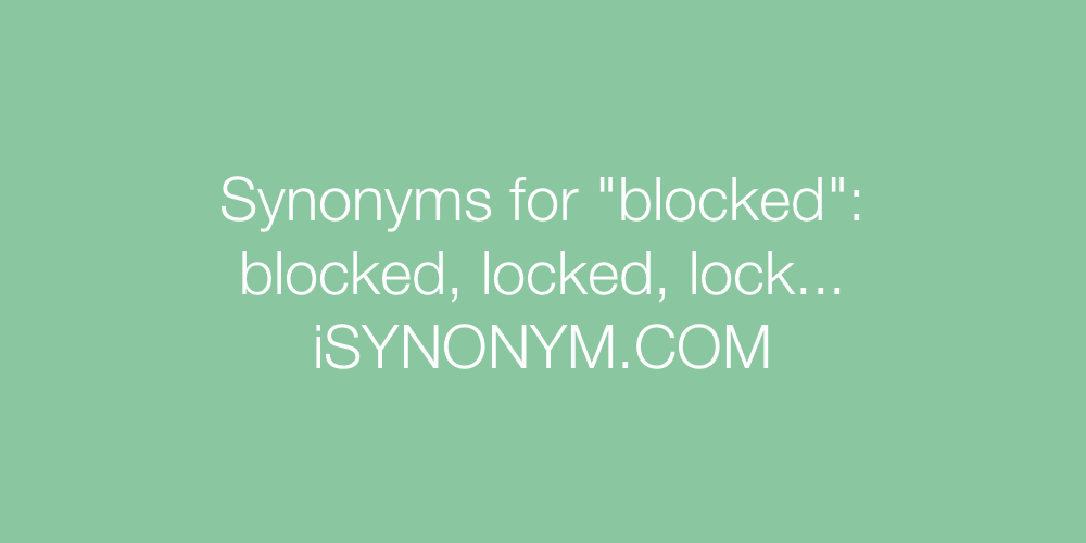 Synonyms blocked