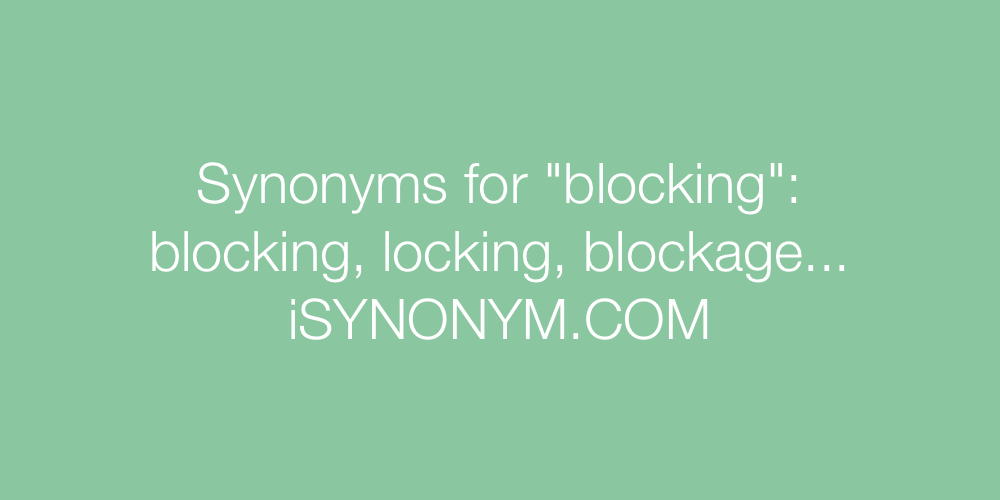 Synonyms blocking