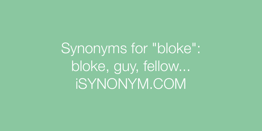 Synonyms bloke
