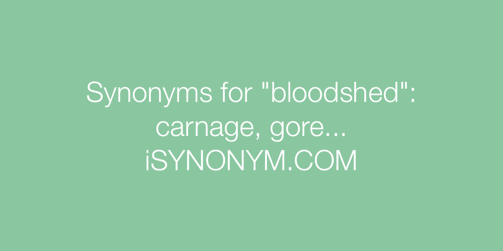 Synonyms bloodshed