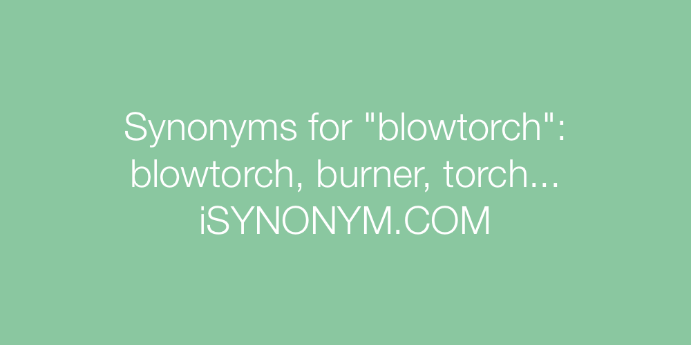 Synonyms blowtorch