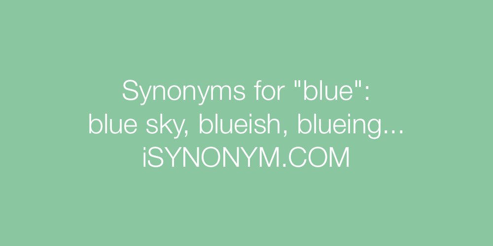 Synonyms blue