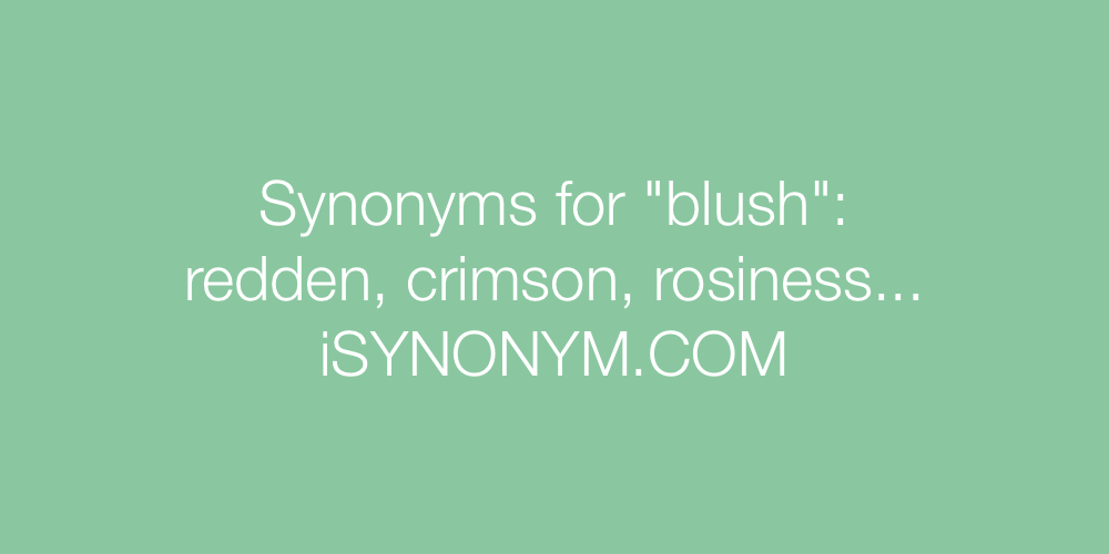 Synonyms blush