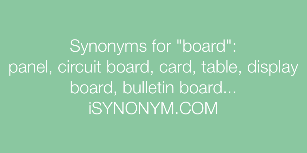 Synonyms board