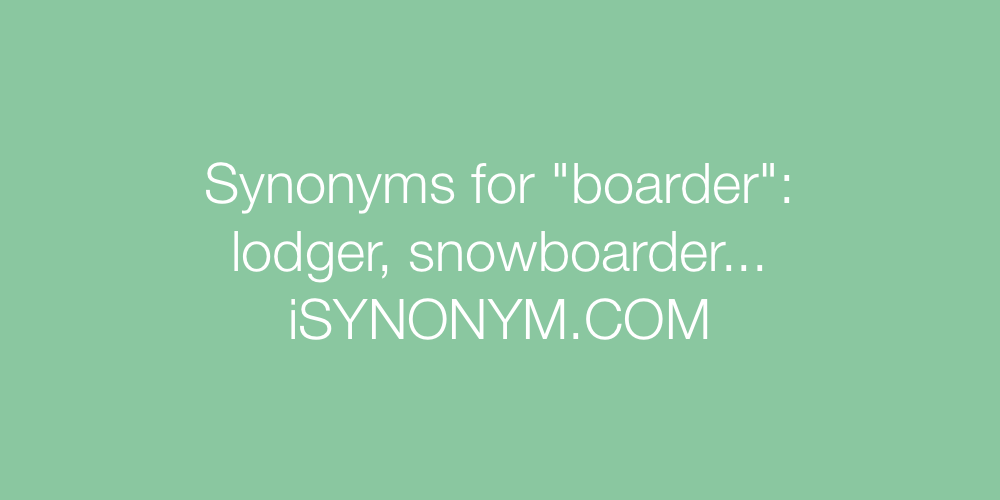 Synonyms boarder