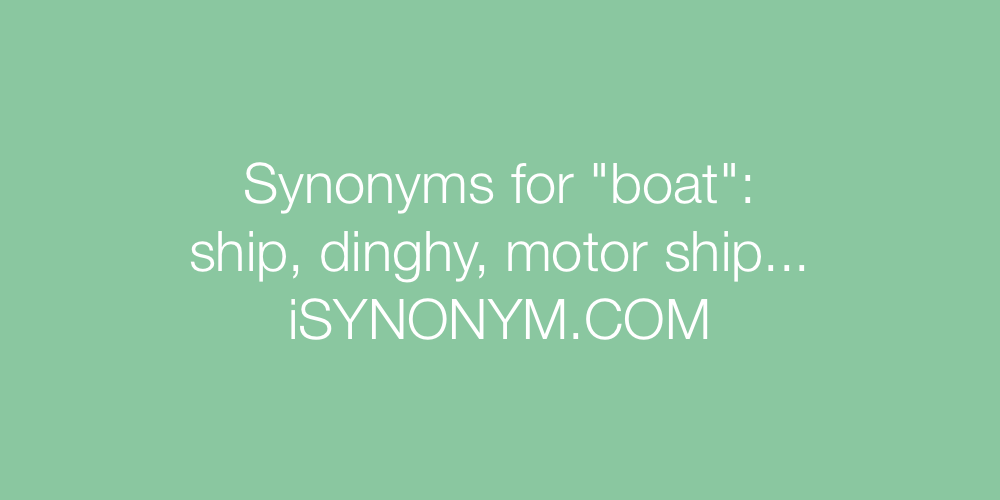 Synonyms boat
