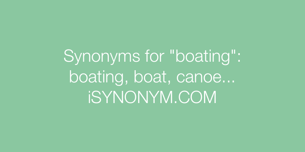 Synonyms boating
