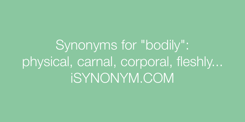 Synonyms bodily