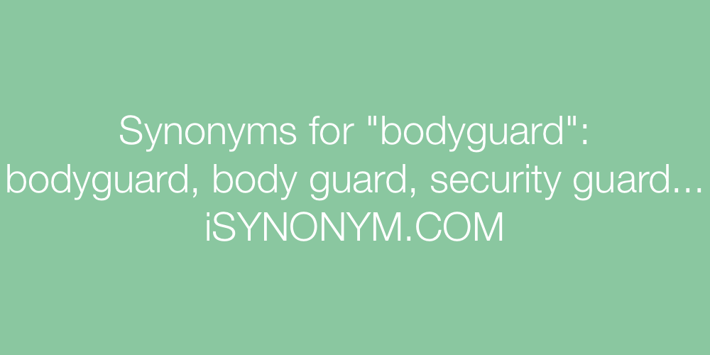 Synonyms bodyguard