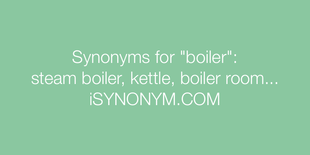 Synonyms boiler