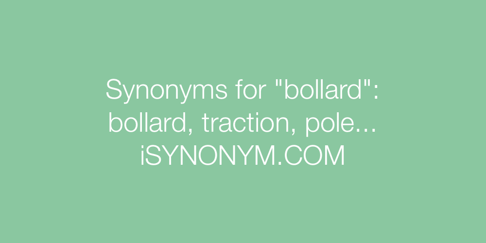 Synonyms bollard