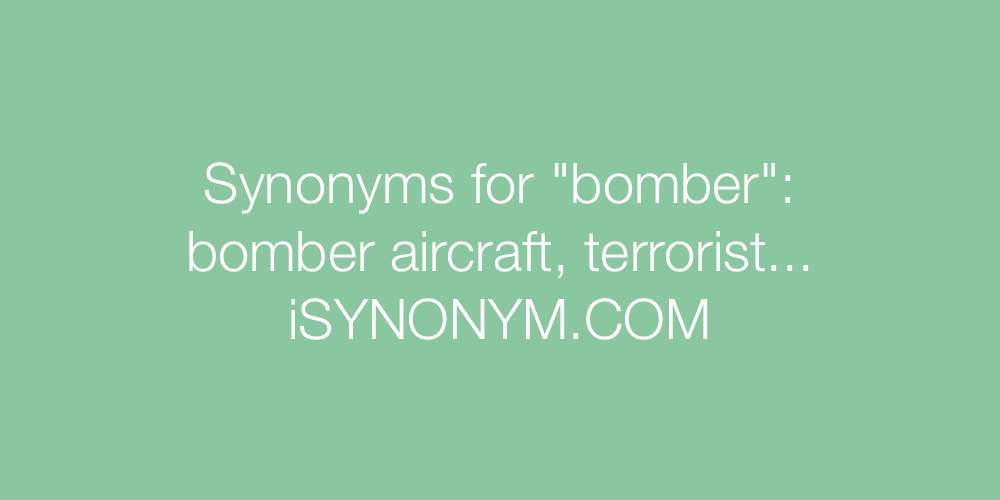 Synonyms bomber
