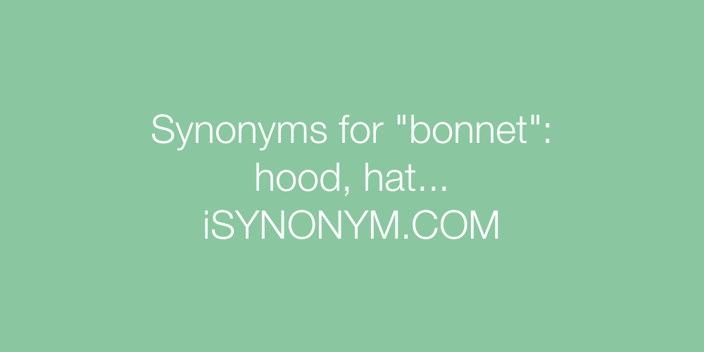 Synonyms bonnet