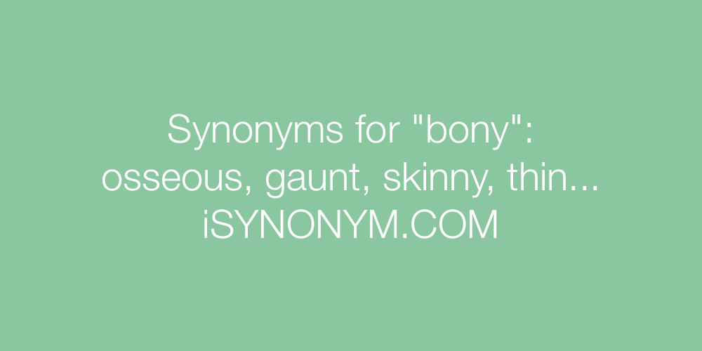 Synonyms bony