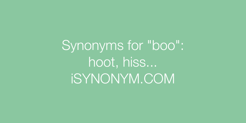 Synonyms boo