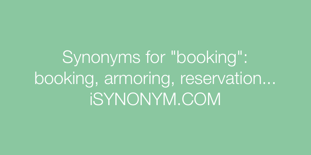 Synonyms booking