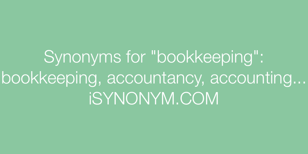 Synonyms bookkeeping