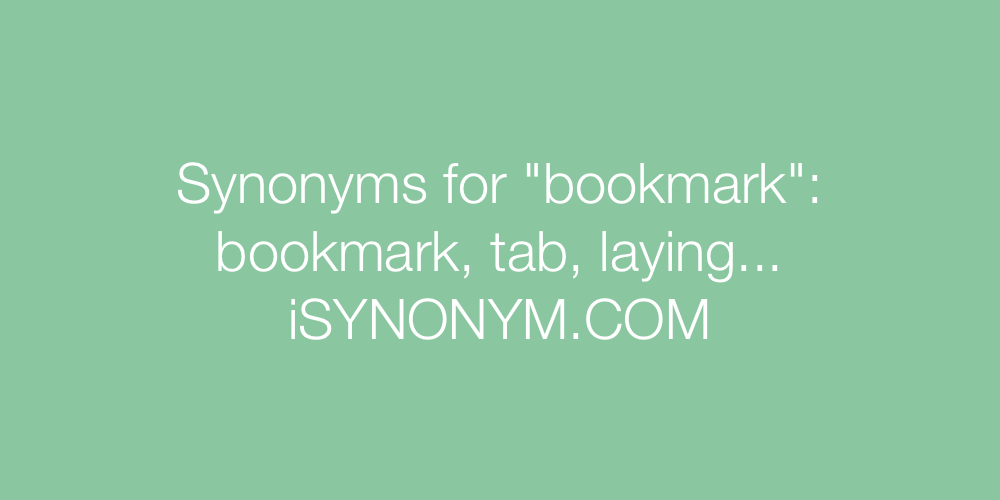 Synonyms bookmark
