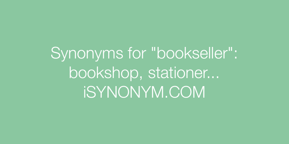 Synonyms bookseller