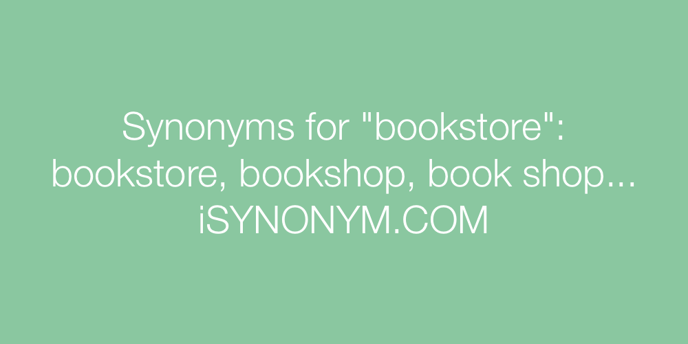 Synonyms bookstore