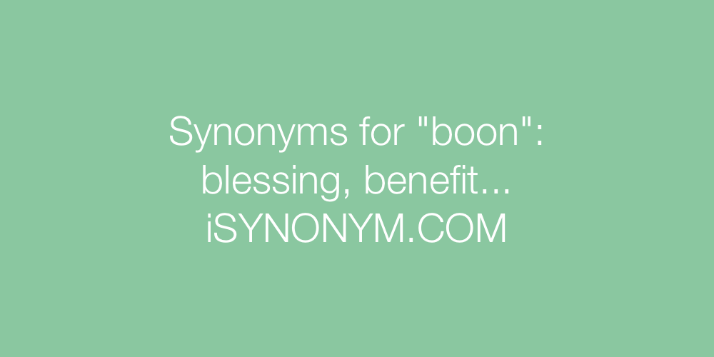 Synonyms boon