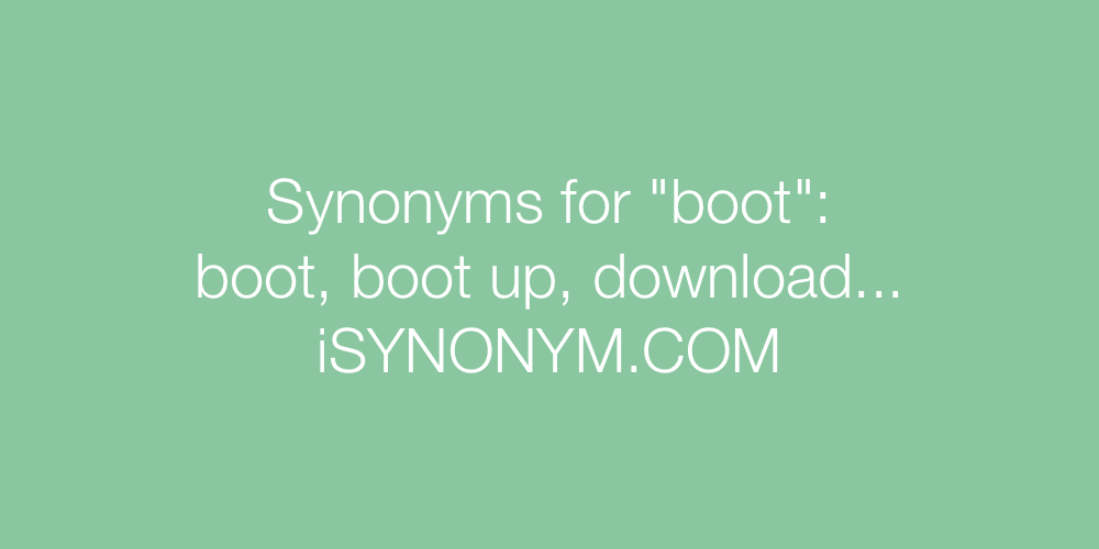 Synonyms boot