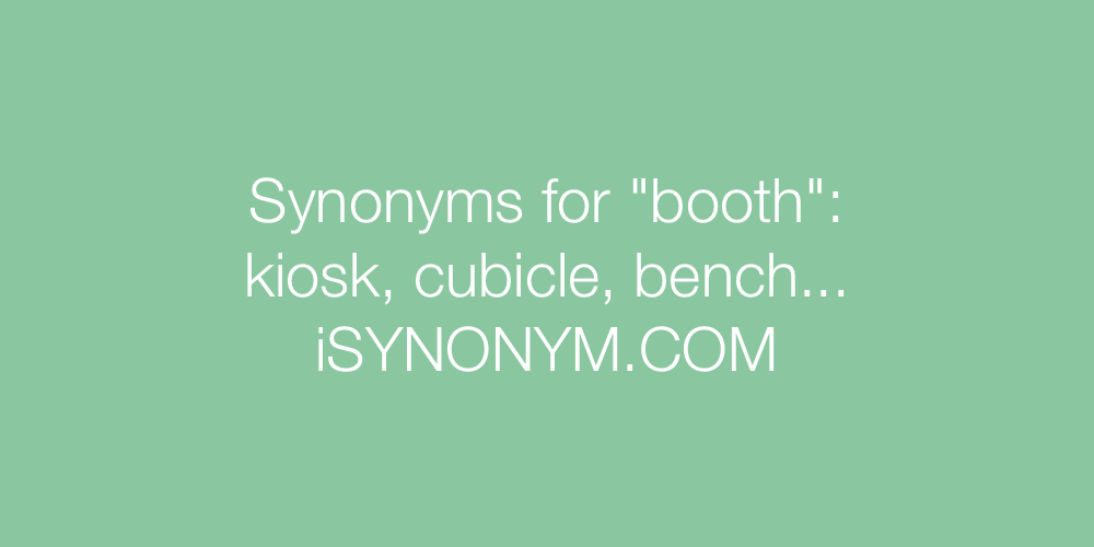 Synonyms booth