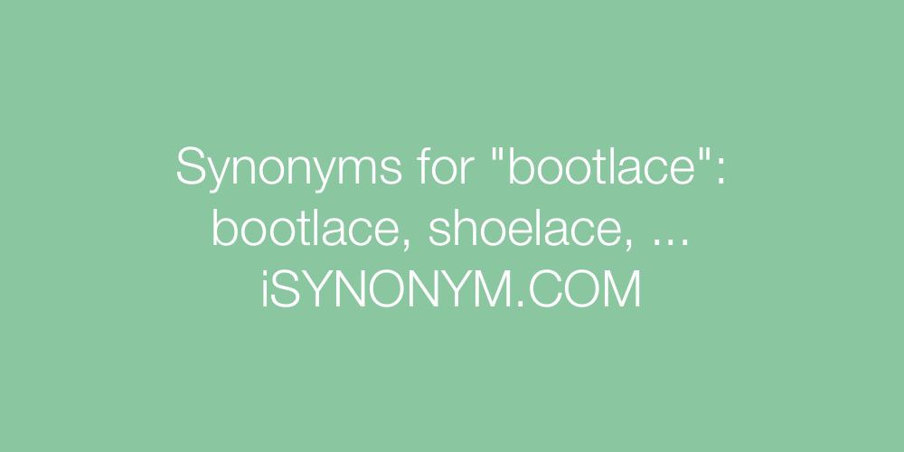 Synonyms bootlace
