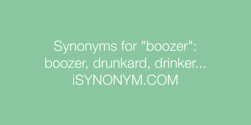 Synonyms boozer