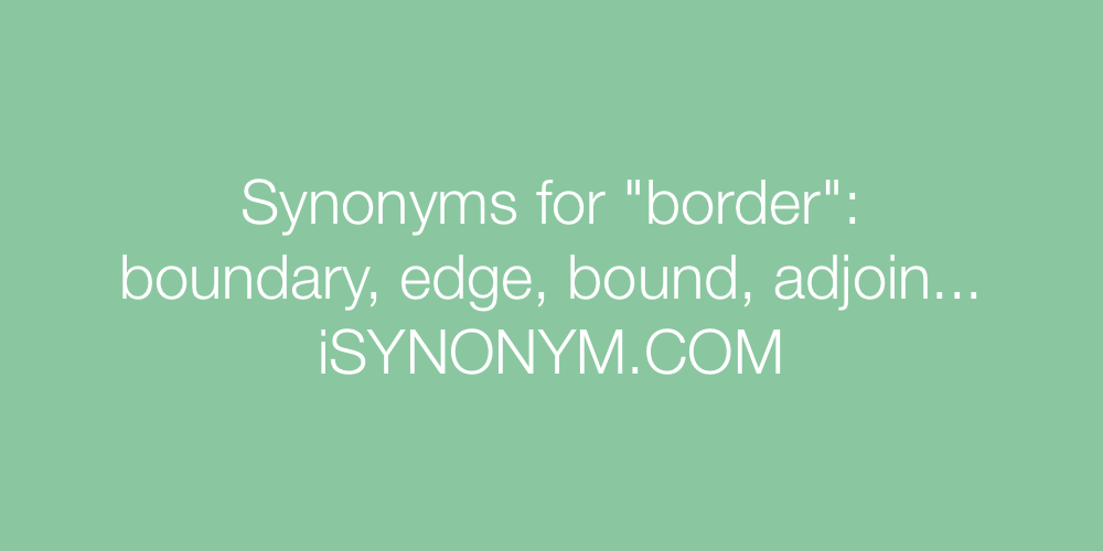 Synonyms border