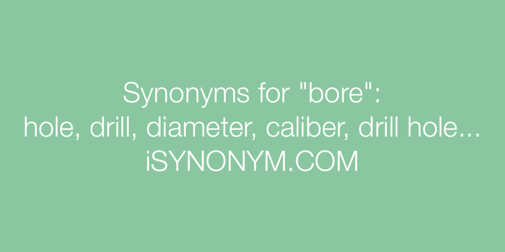 Synonyms bore