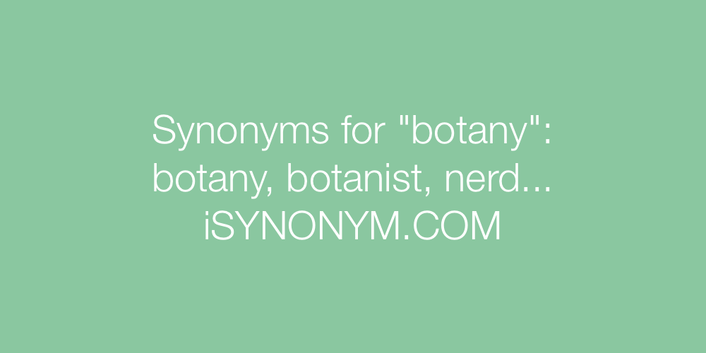 Synonyms botany