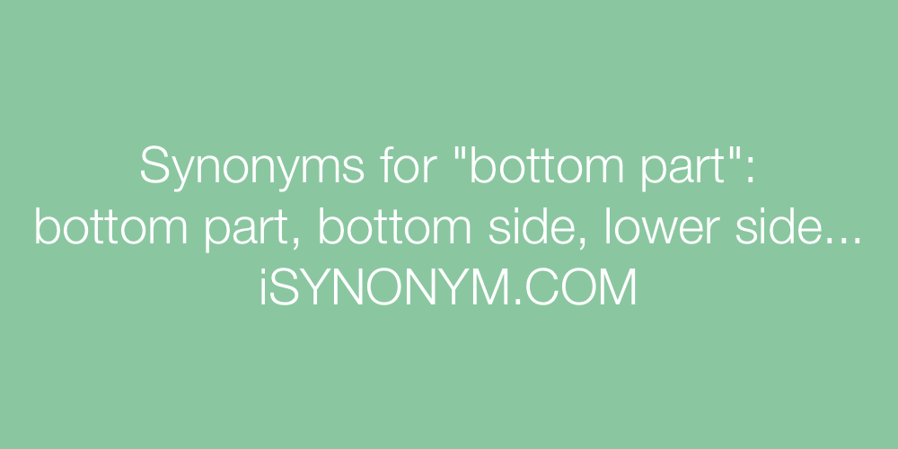 Synonyms bottom part