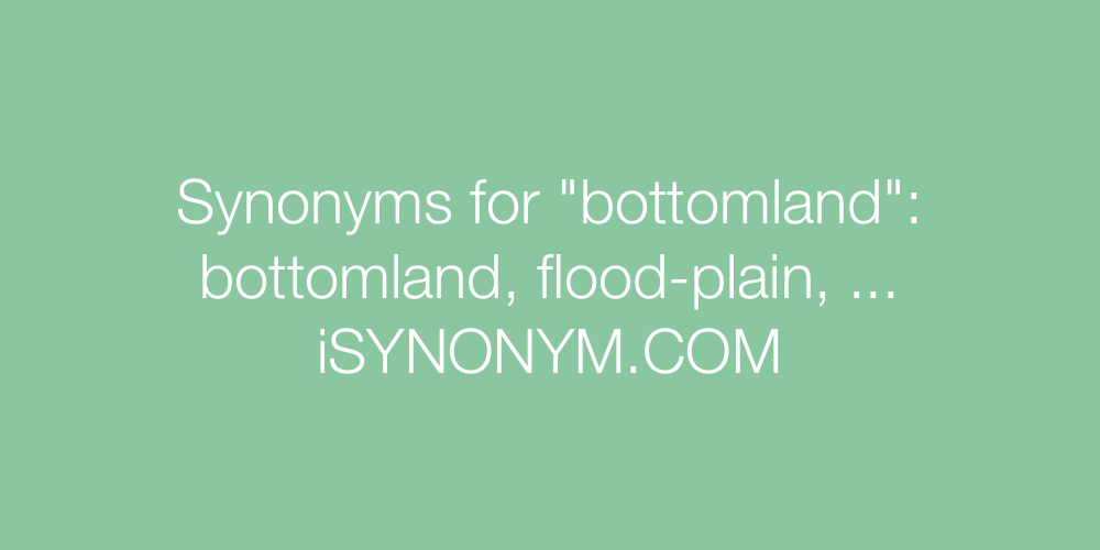 Synonyms bottomland