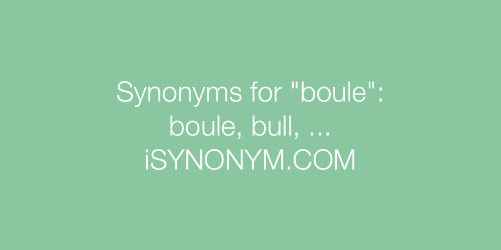 Synonyms boule