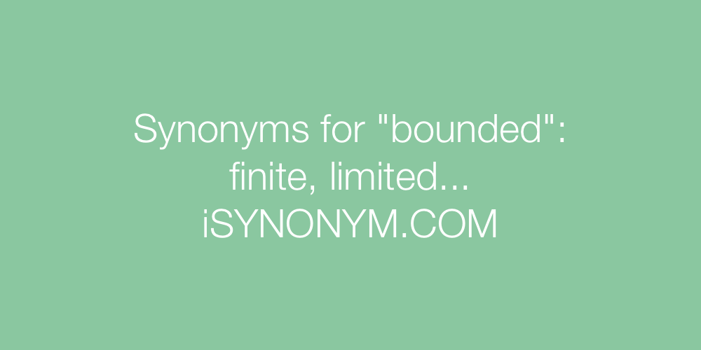 Synonyms bounded