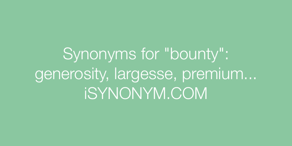Synonyms bounty
