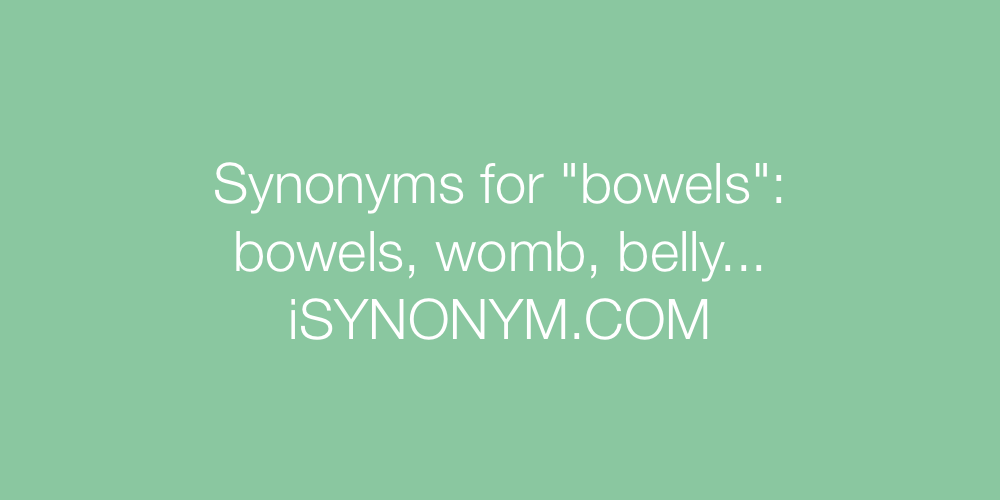 Synonyms bowels