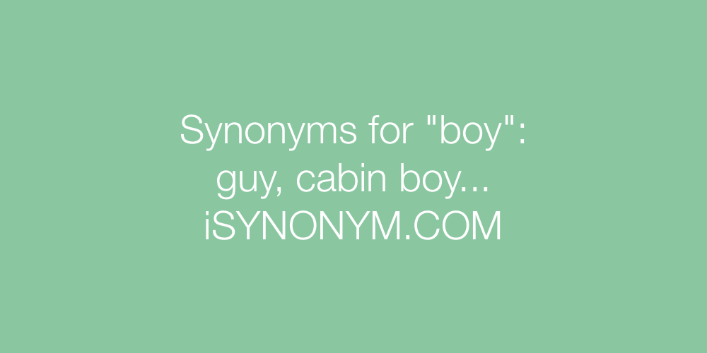 Synonyms boy