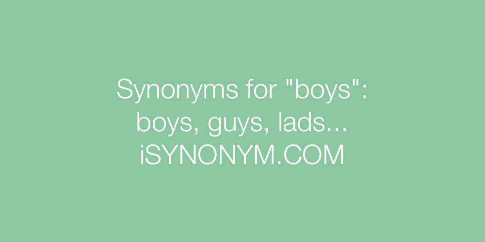 Synonyms boys