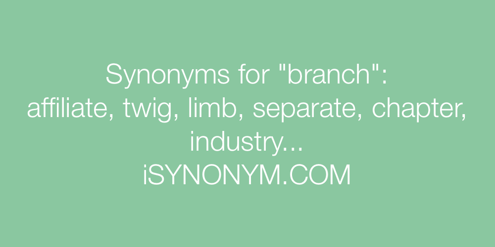Synonyms branch