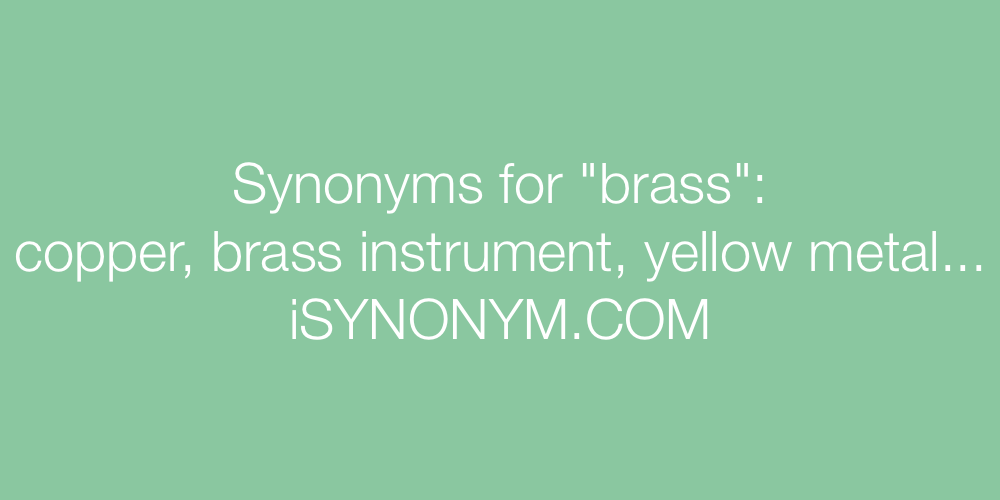 Synonyms brass