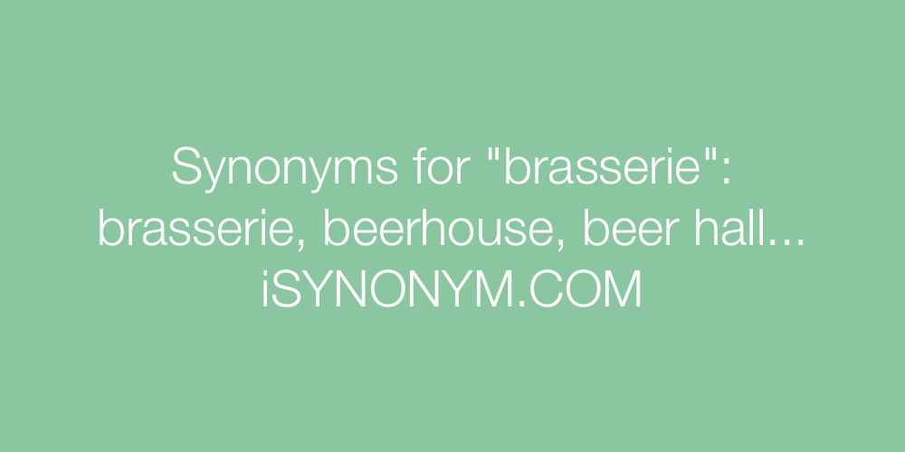 Synonyms brasserie